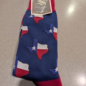 Socksmith Texas Flag Men's Casual Socks - Blue and Red
